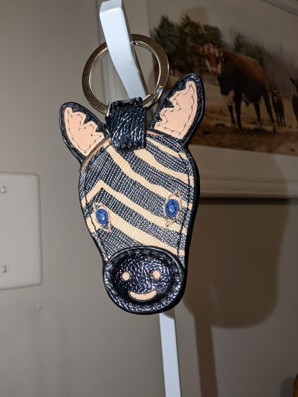 Coach Zebra Key Ring / Bag Charm